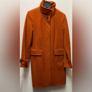 Lands End Size 8 women's Wool
Cashmere Blend Coat Jacket Pumpkin
Spice Orange